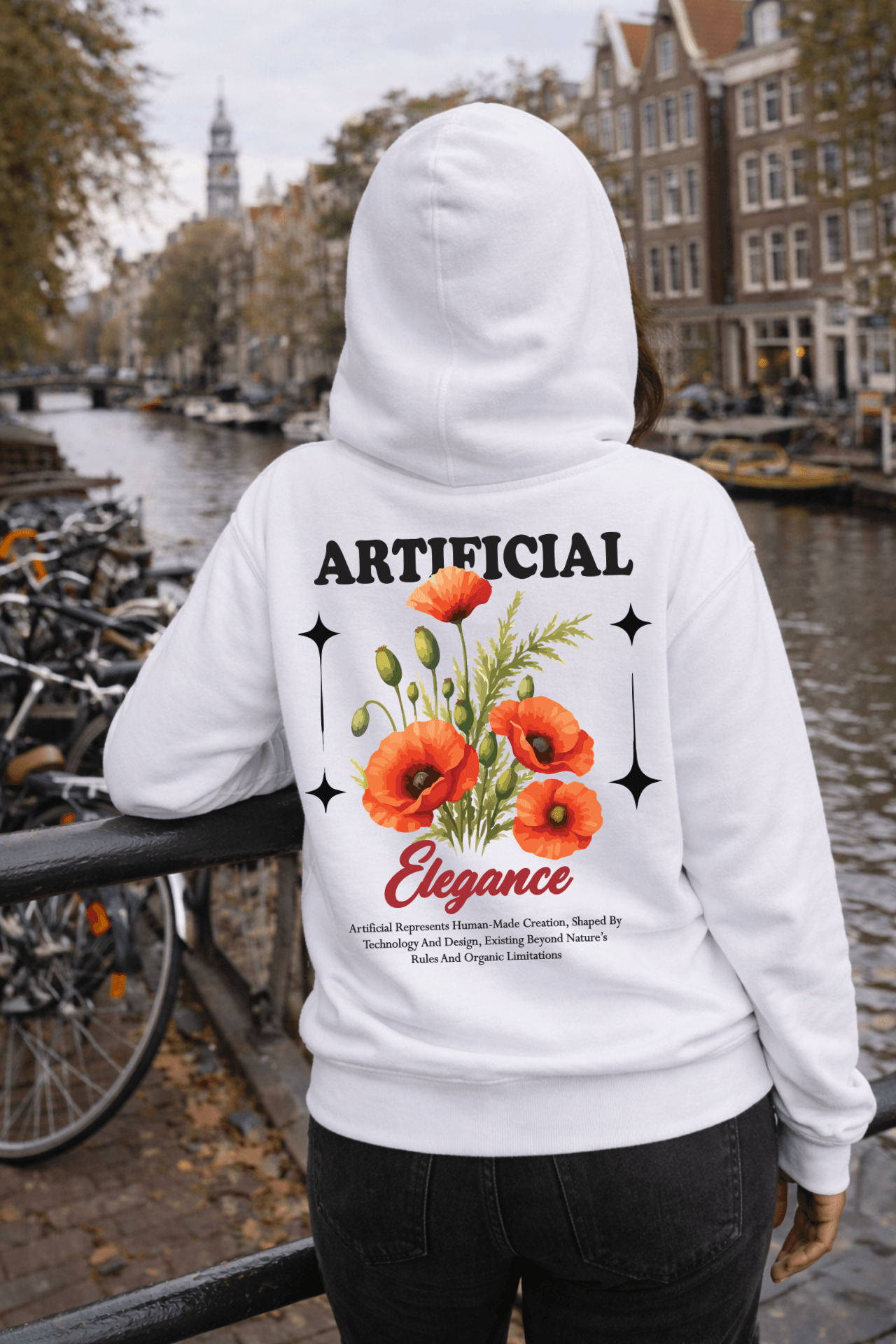 Avyron Clothing floral poppy back graphic hoodie