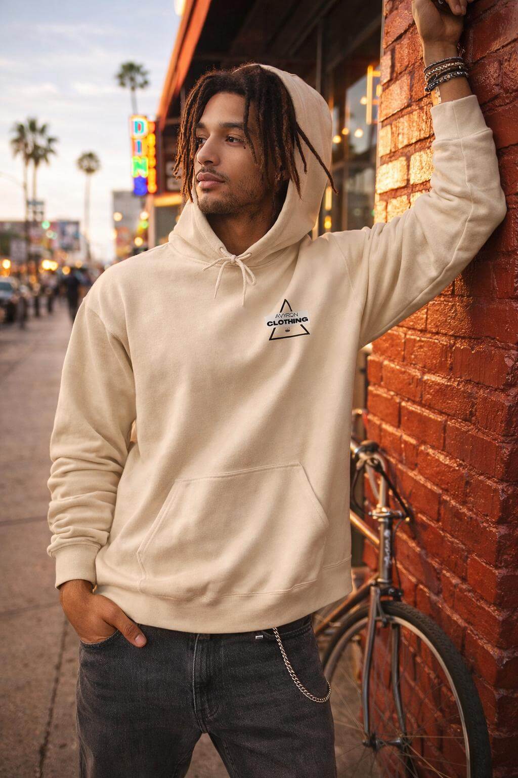 Avyron Clothing push your limit motivational typography hoodie