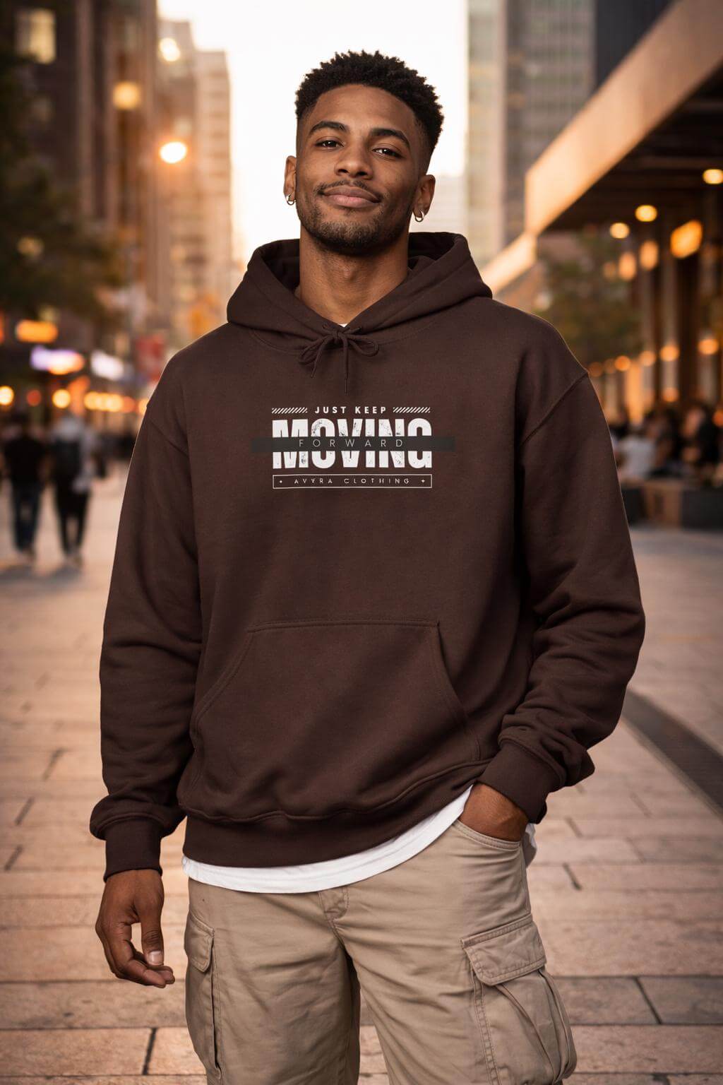 Avyron Clothing no worth it money text graphic hoodie minimalist front
