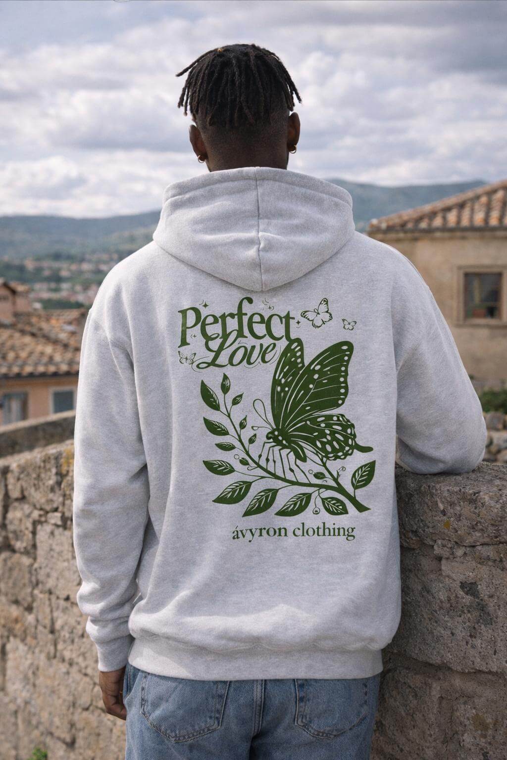 Avyron Clothing perfect love butterfly floral nature design hoodie