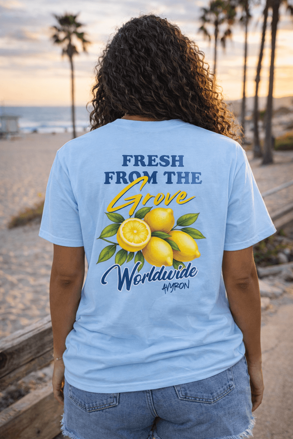 Avyron Clothing lemon citrus retro graphic t-shirt