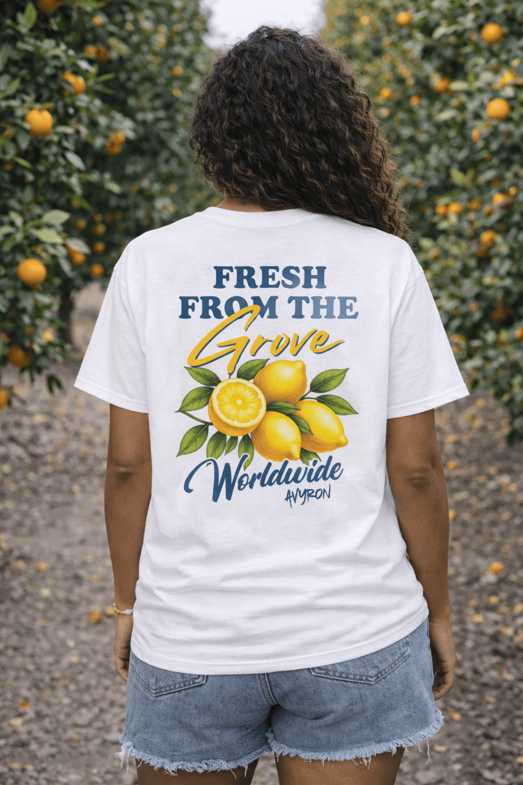 Avyron Clothing lemon citrus retro graphic t-shirt