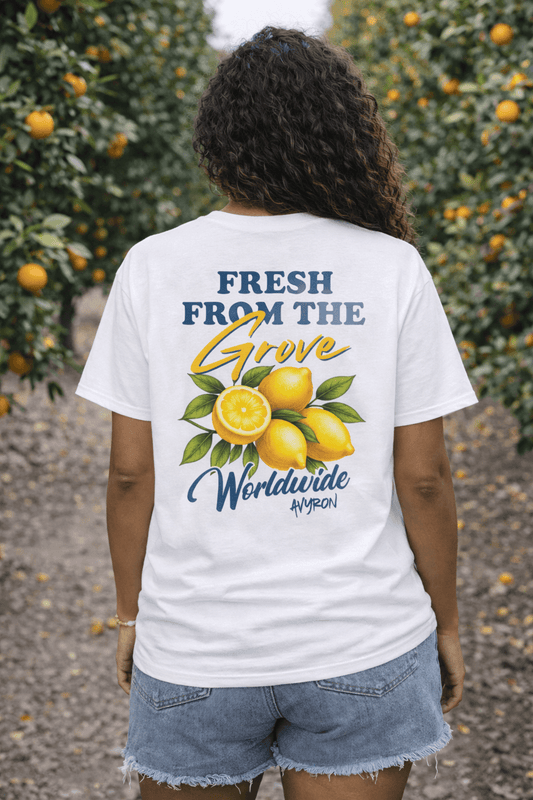 Avyron Clothing lemon citrus retro graphic t-shirt