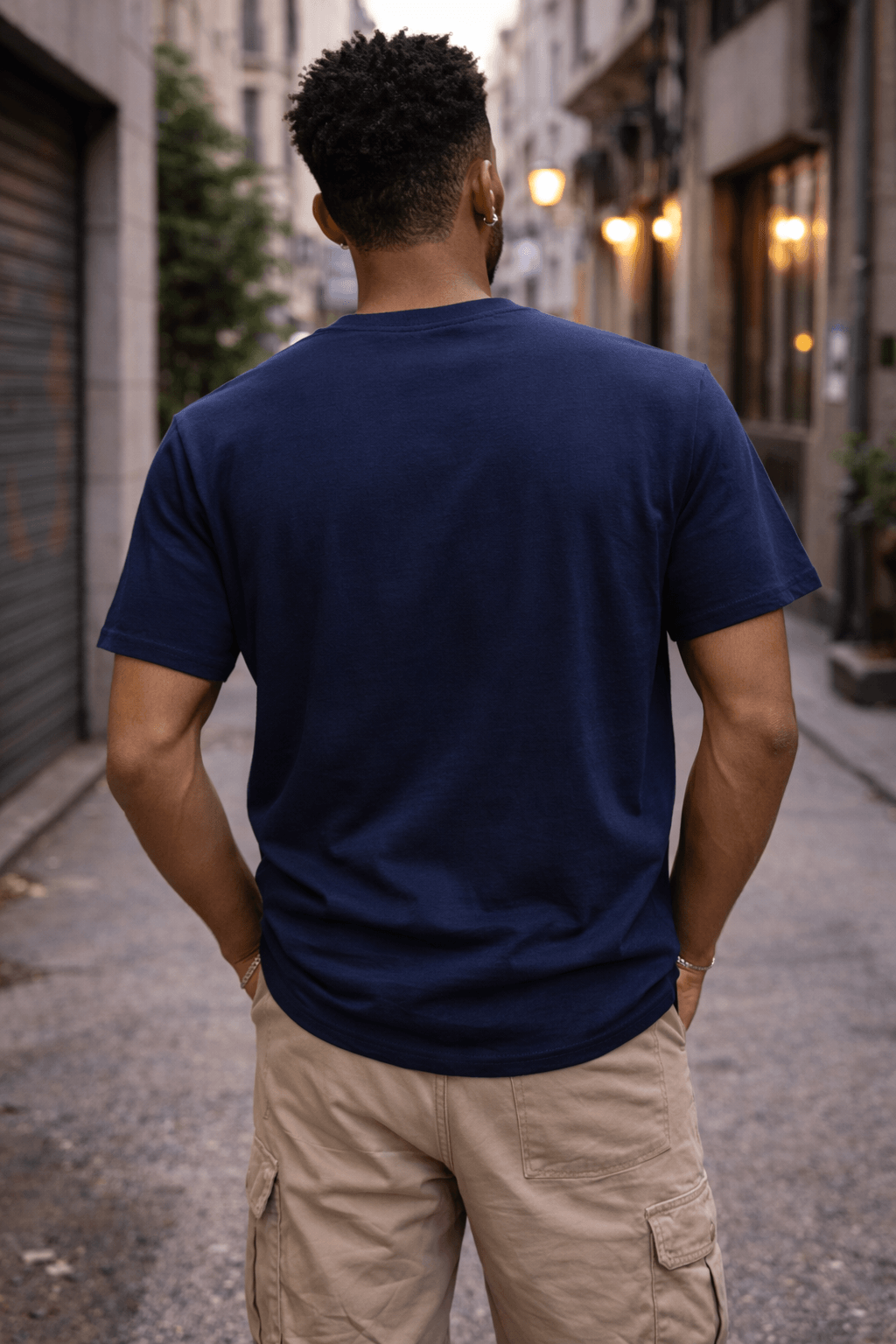 Avyron Clothing retro blue glitch logo t-shirt