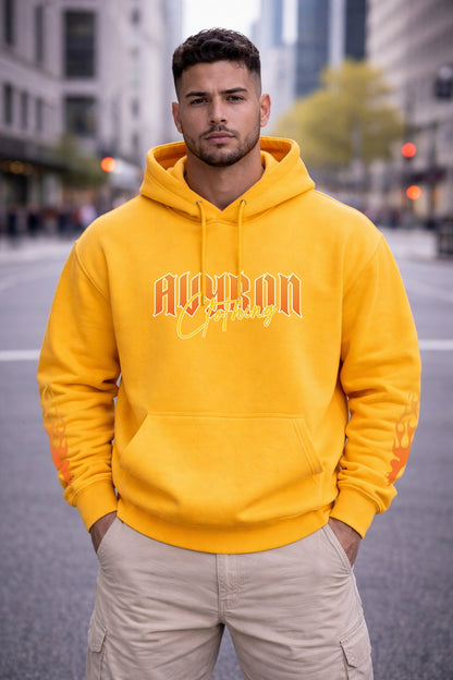 Flaming Skull Duo Hoodie | Flame Sleeve Graphic Pullover
