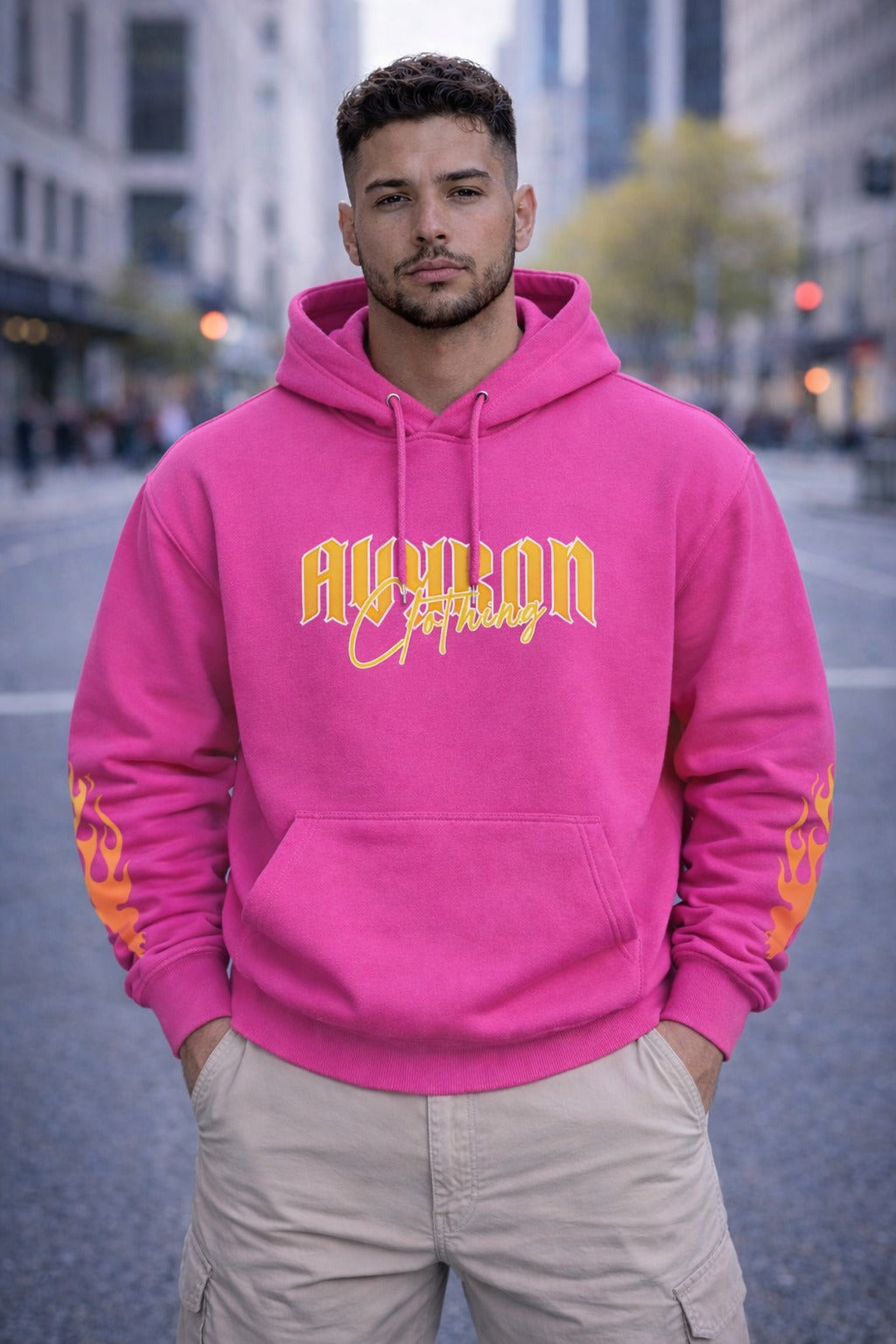 Flaming Skull Duo Hoodie | Flame Sleeve Graphic Pullover