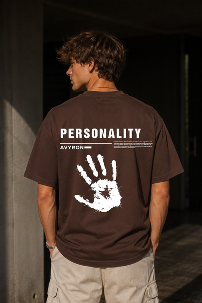 Personality Handprint Graphic Tee — Black Streetwear T-Shirt