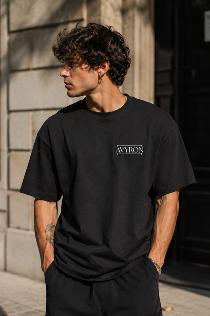 Personality Handprint Graphic Tee — Black Streetwear T-Shirt