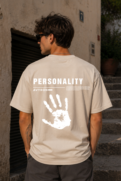 Personality Handprint Graphic Tee — Black Streetwear T-Shirt
