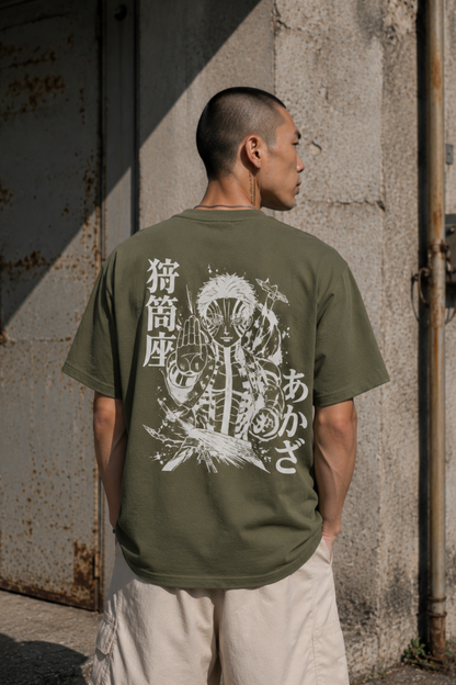 Anime Streetwear Tee — 'Ayakasa' Graphic Back Print