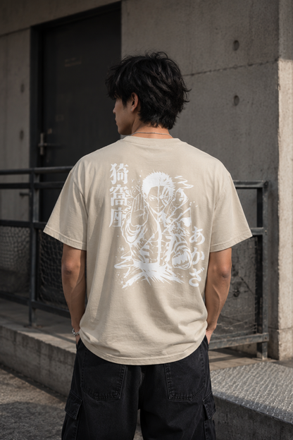 Anime Streetwear Tee — 'Ayakasa' Graphic Back Print