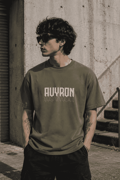 Avyron DJ Statue T-Shirt — Retro Vinyl Music Tee ("No Rules No Limits Only Hard Music")