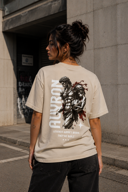 Avyron Graphic Tee — 'Avyron' Bold Back Print, 'Legends Aren't Born They're Built'
