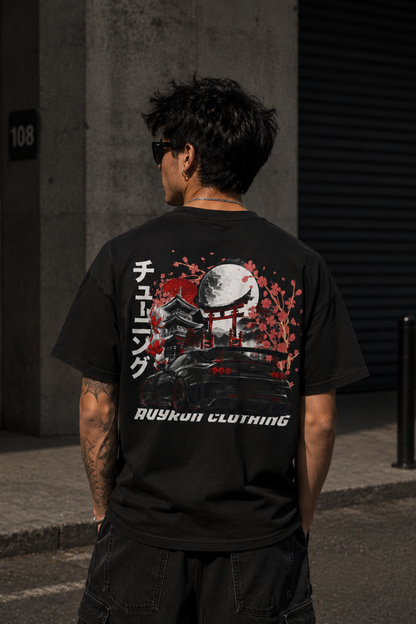 Japanese Tuning Car Tee — Retro Sakura Racing Graphic Shirt