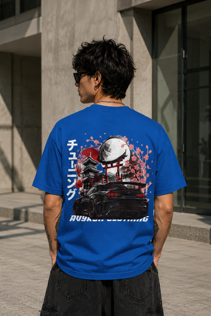 Japanese Tuning Car Tee — Retro Sakura Racing Graphic Shirt