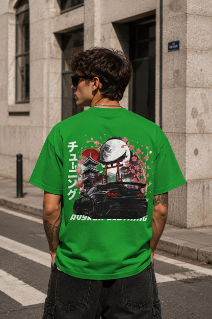 Japanese Tuning Car Tee — Retro Sakura Racing Graphic Shirt
