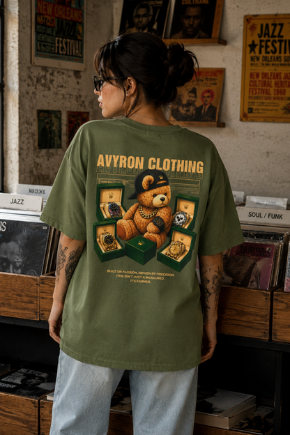 Teddy Bear Jewelry Graphic Tee — AVYRON CLOTHING Back Print