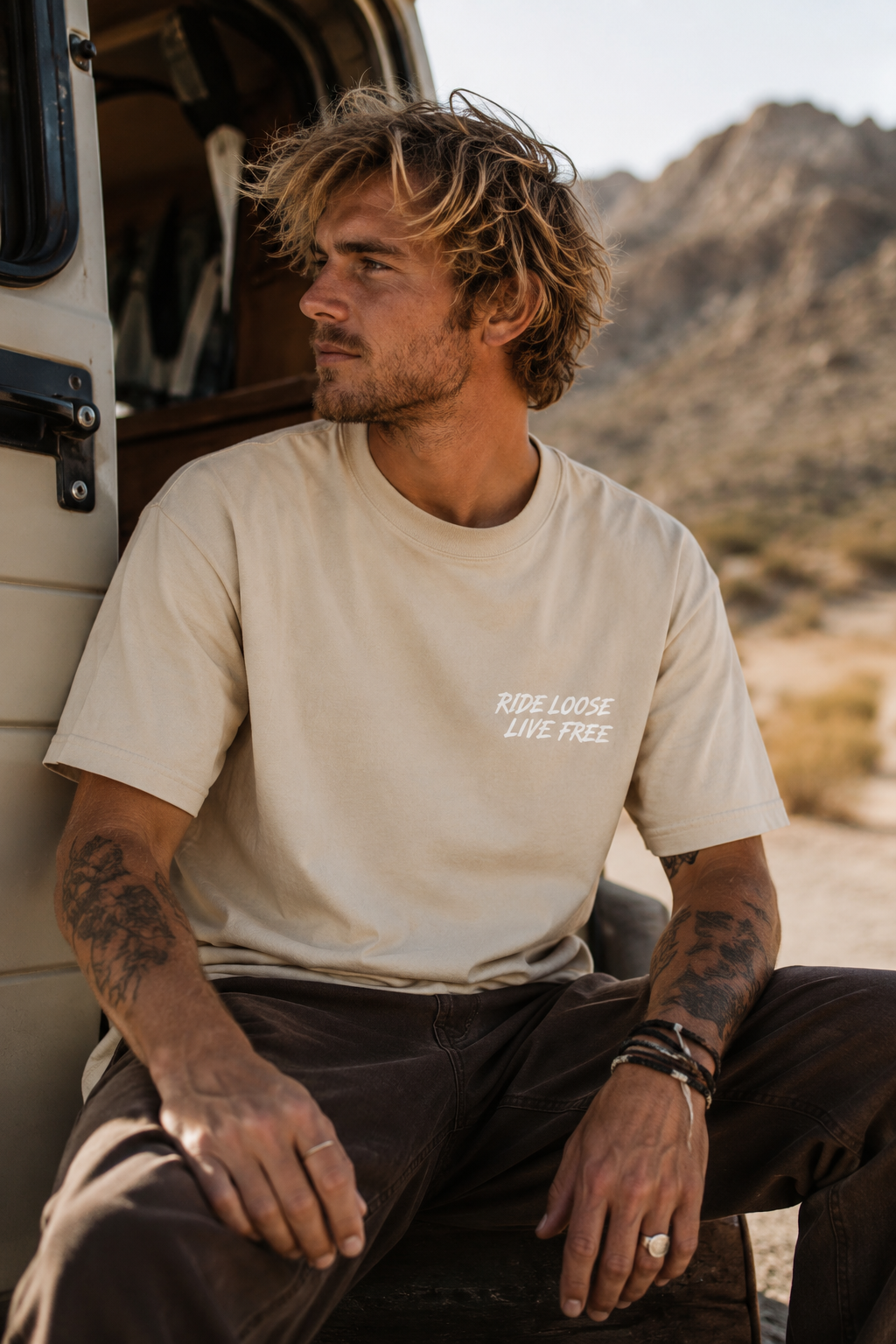 Ride Loose Live Free Motorcycle T-Shirt — Biker Skull Rider Tee
