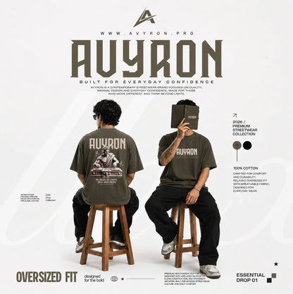 Avyron DJ Statue T-Shirt — Retro Vinyl Music Tee ("No Rules No Limits Only Hard Music")
