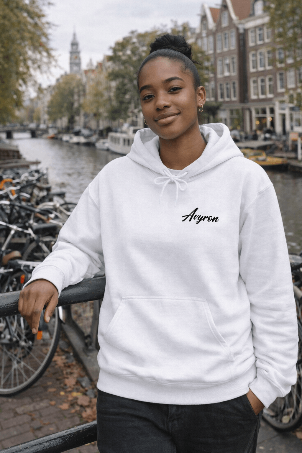 Avyron Clothing floral poppy back graphic hoodie