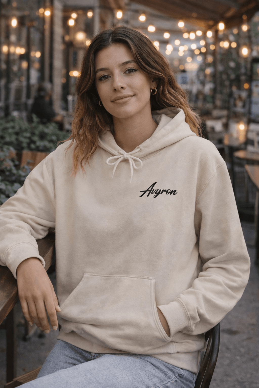 Avyron Clothing floral poppy back graphic hoodie