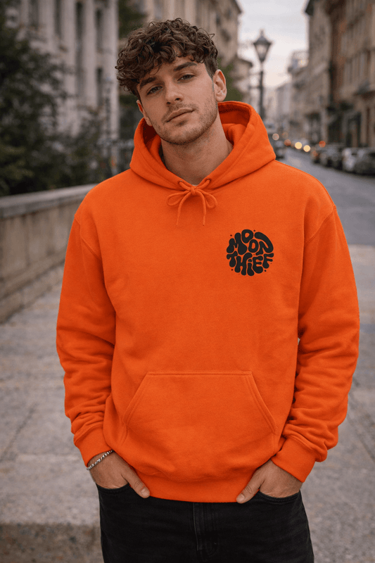 Avyron Clothing Moon Thief retro bubble logo hoodie