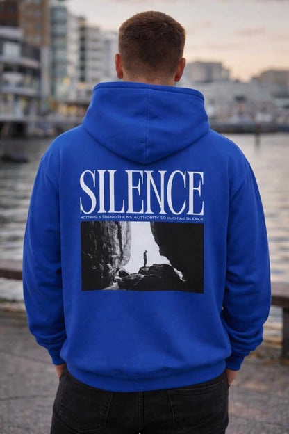 Avyron Clothing silence graphic black hoodie bold back print streetwear