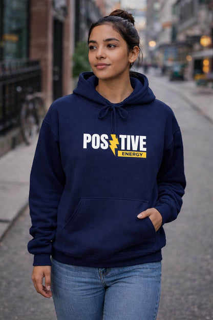 Avyron Clothing positive energy angel statue lightning bolt graphic hoodie