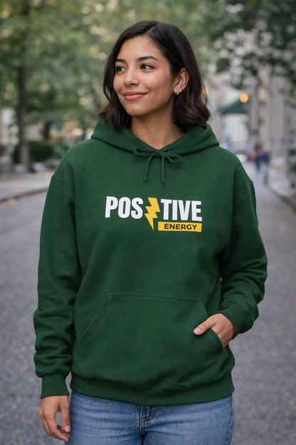 Avyron Clothing positive energy angel statue lightning bolt graphic hoodie