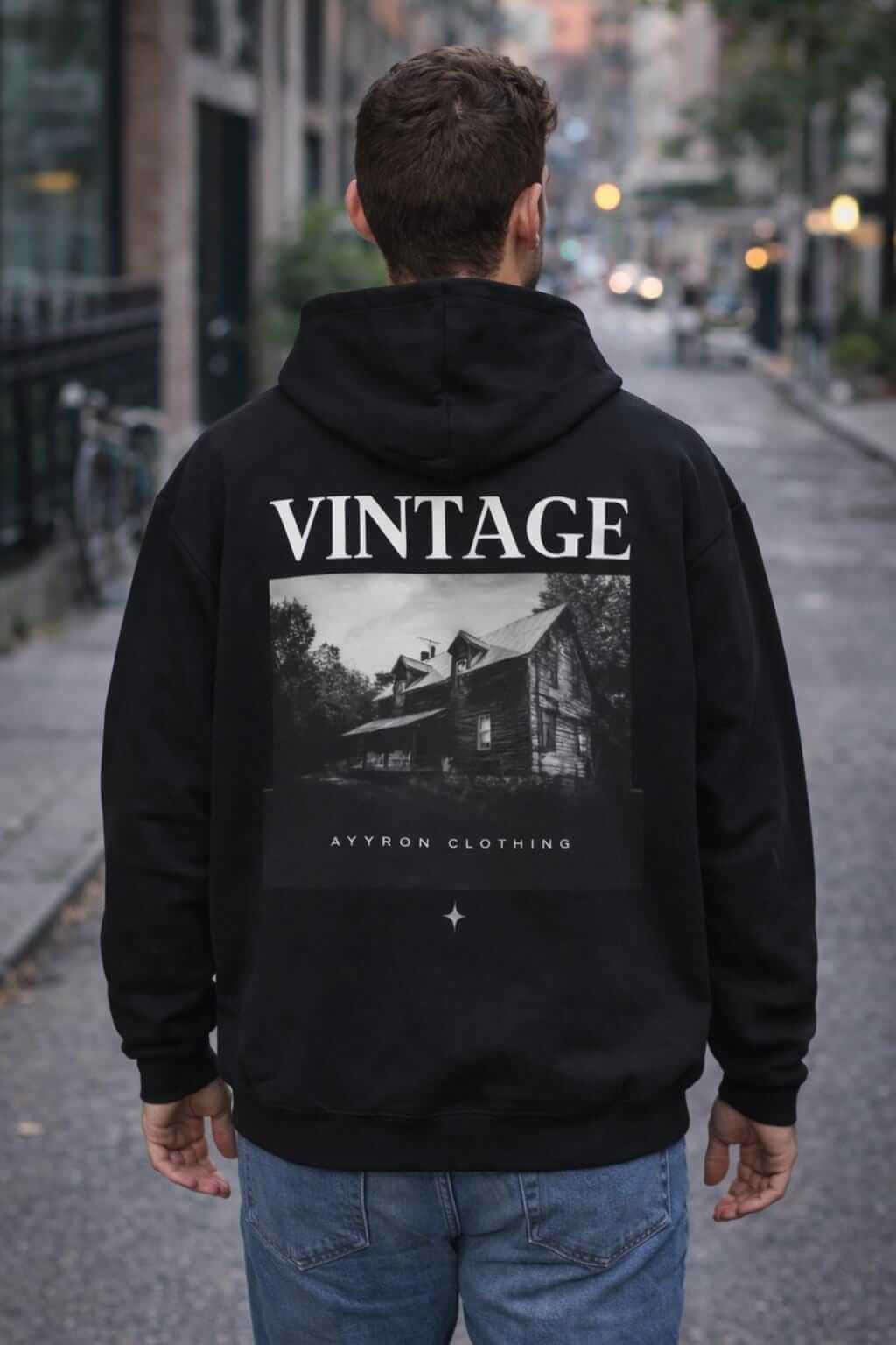 Avyron Clothing vintage cabin photo graphic hoodie pullover