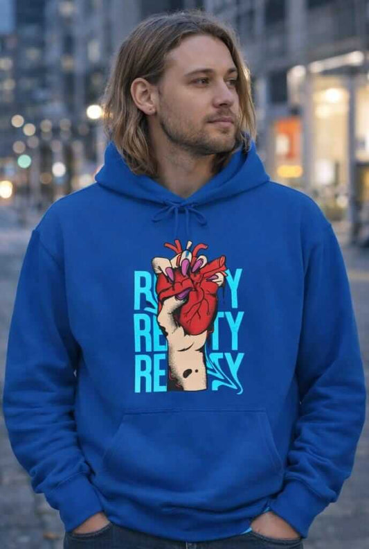 Avyron Clothing neon skull bleeding heart hoodie