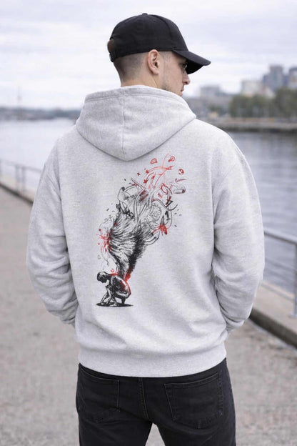 Avyron Clothing stay positive angel wings sketch hoodie