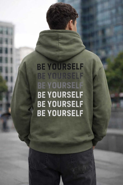 Avyron Clothing be yourself fade typography hoodie