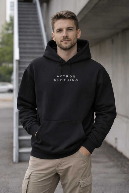 Avyron Clothing silence graphic black hoodie bold back print streetwear