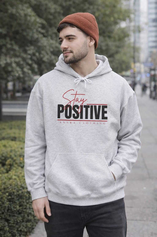 Avyron Clothing stay positive angel wings sketch hoodie