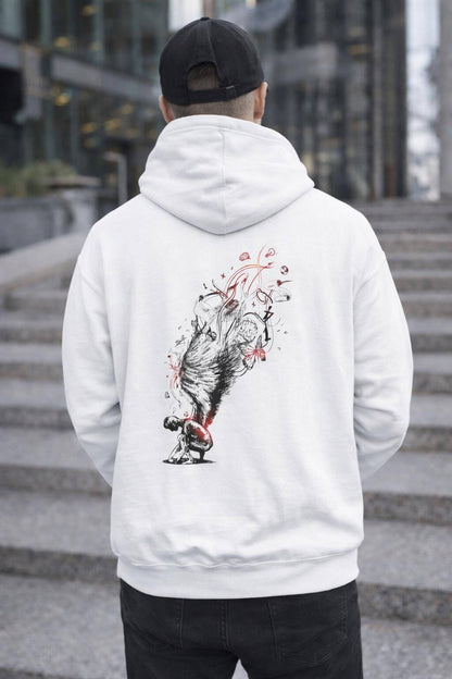 Avyron Clothing stay positive angel wings sketch hoodie