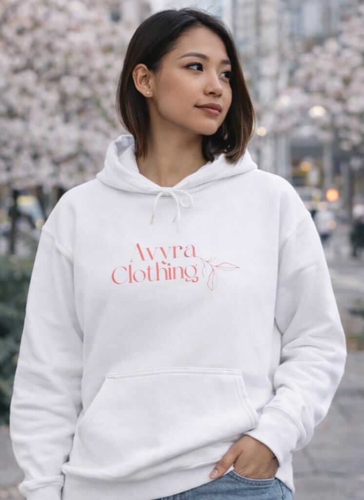 Avyron Clothing samurai silhouette red moon Japanese sunset graphic hoodie