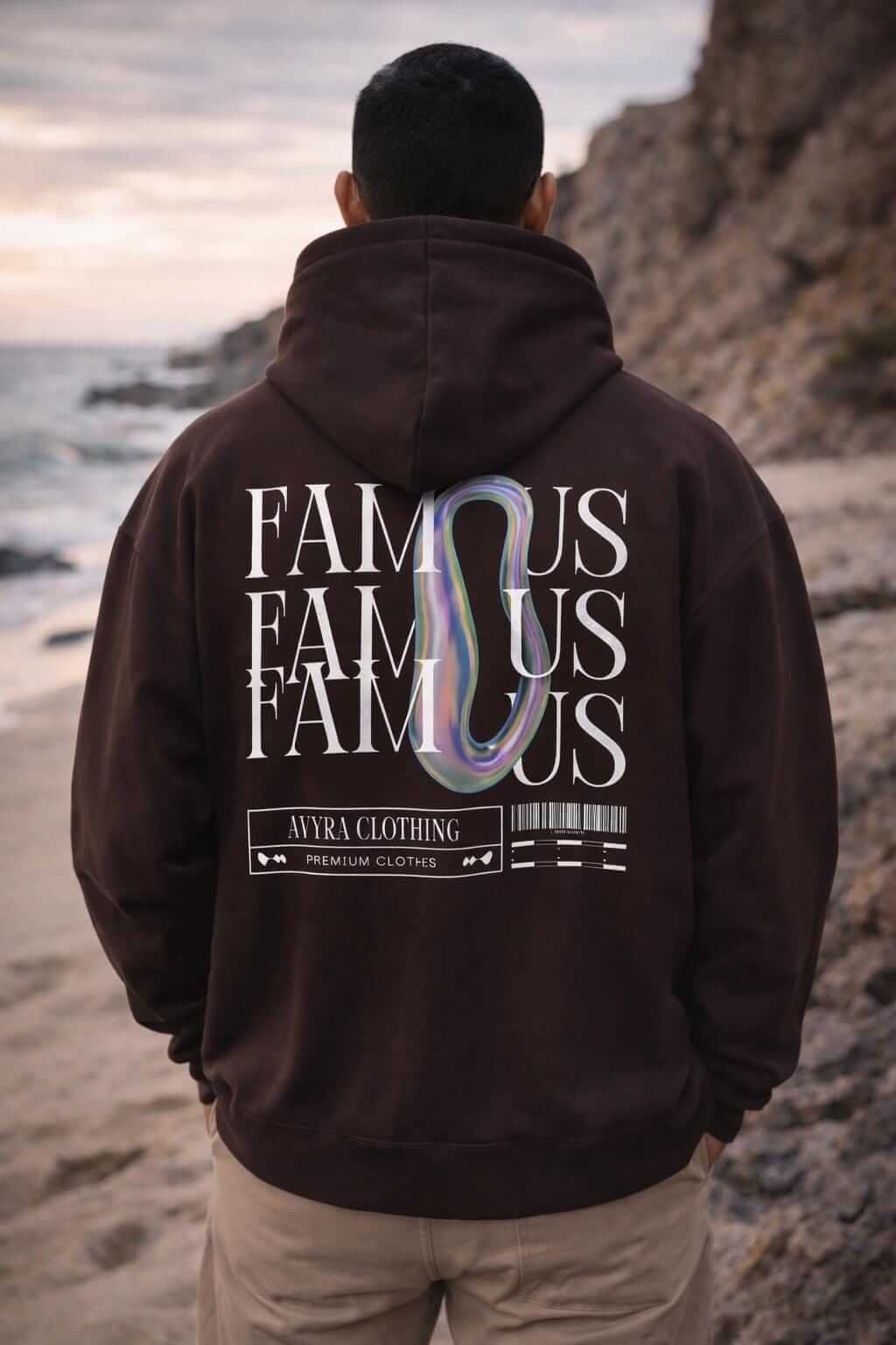 Avyron Clothing famous repeat typography branded streetwear logo hoodie