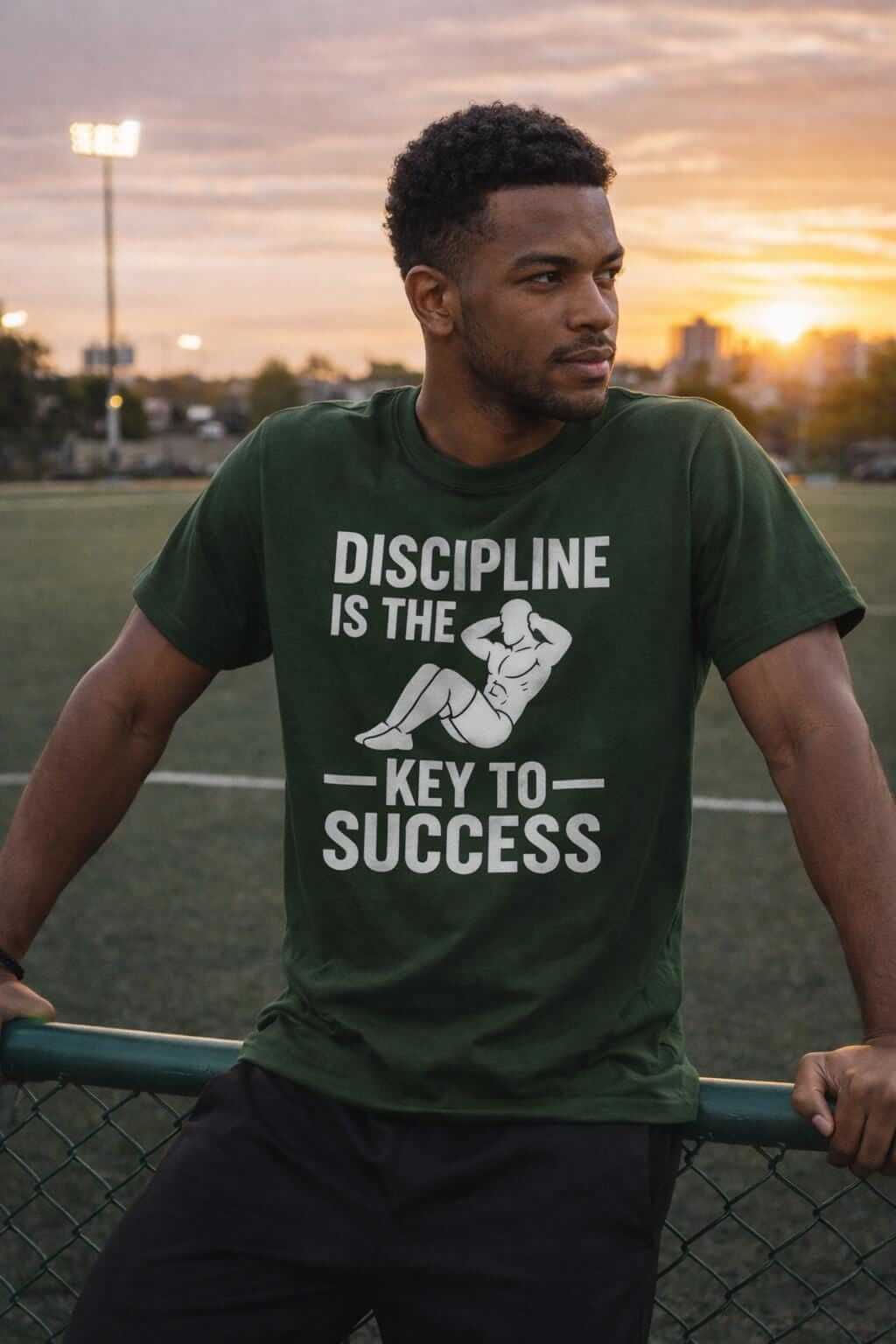 Avyron Clothing discipline is the key to success motivational tee