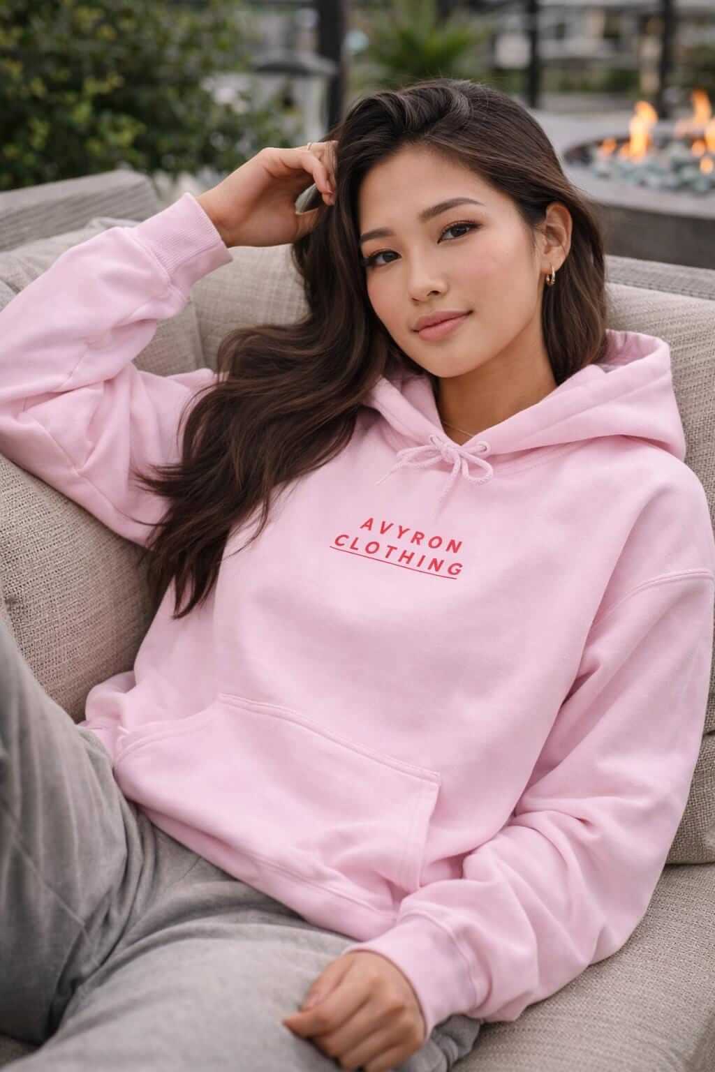 Avyron Clothing strawberry bite heart graphic hoodie