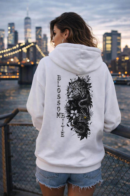Avyron Clothing tiger floral backprint power hoodie