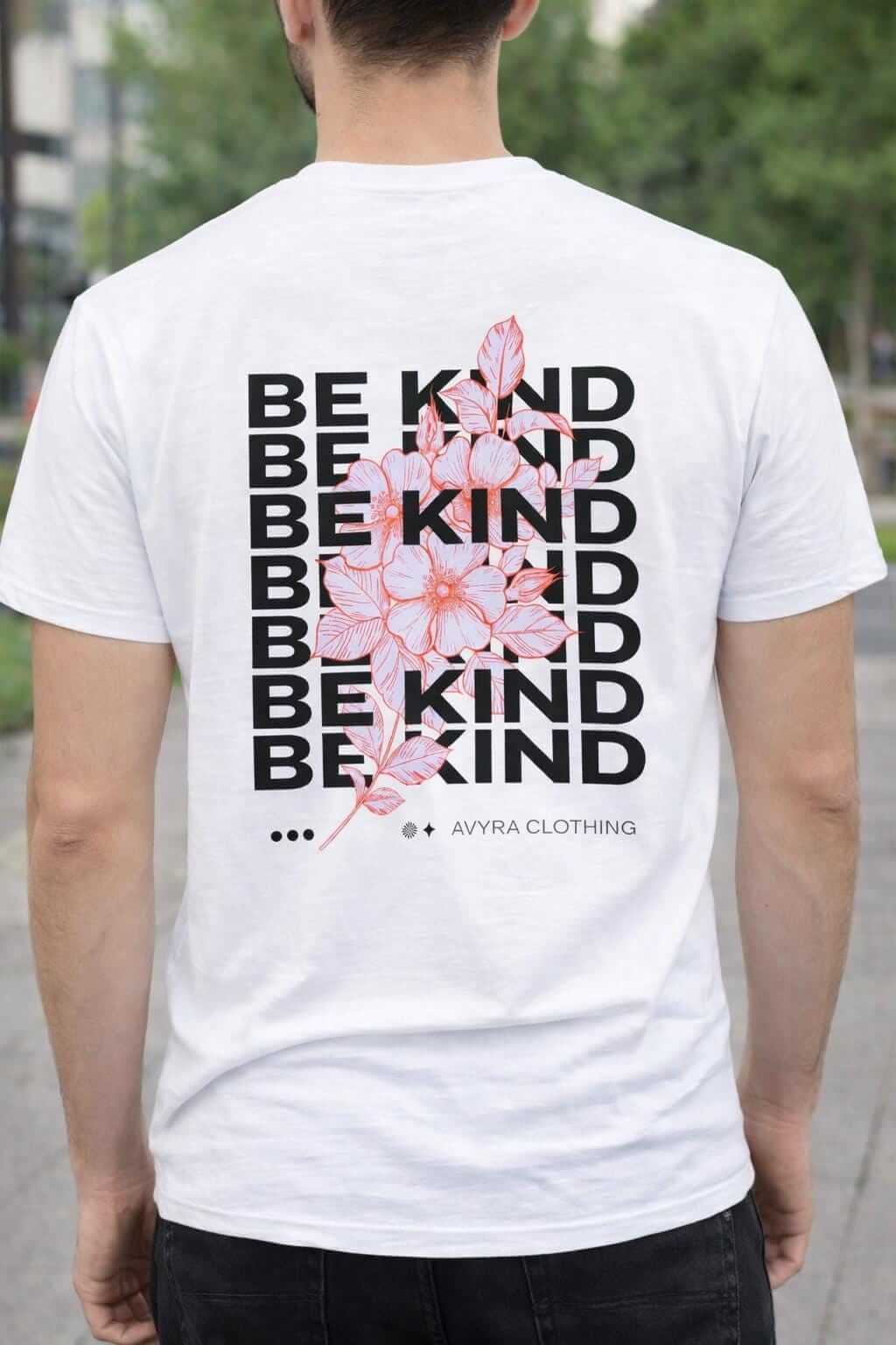 Avyron Clothing be kind floral butterfly typography tee