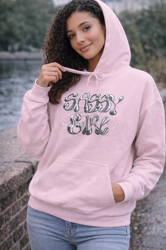 Avyron Clothing sassy girl script lip graphic back print hoodie