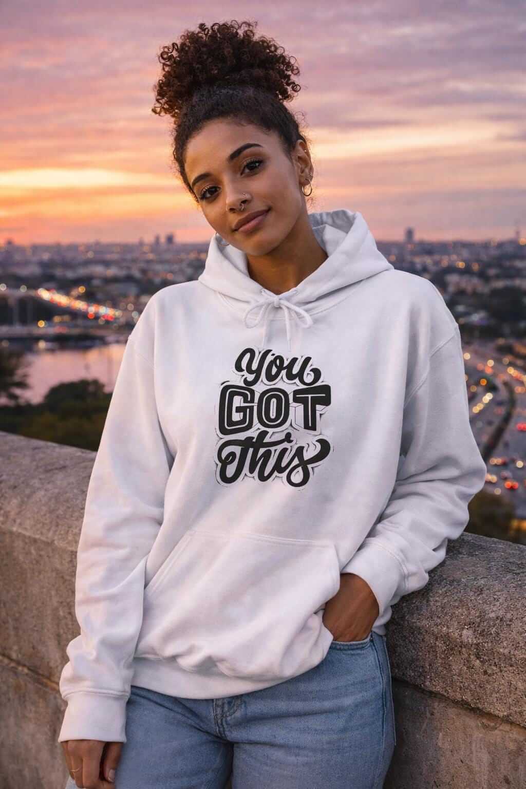 Avyron Clothing motivational script hoodie you got this