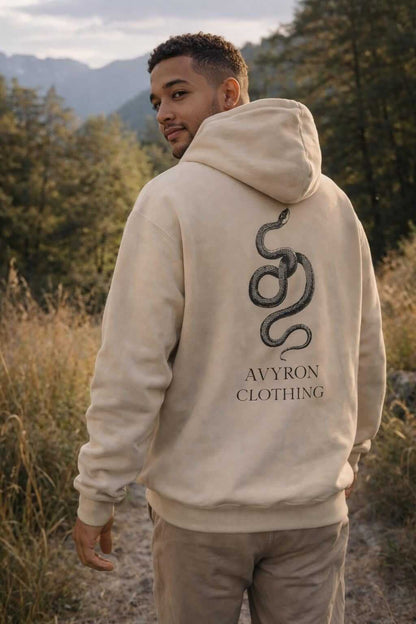 Avyron Clothing serpent snake illustration back graphic hoodie streetwear