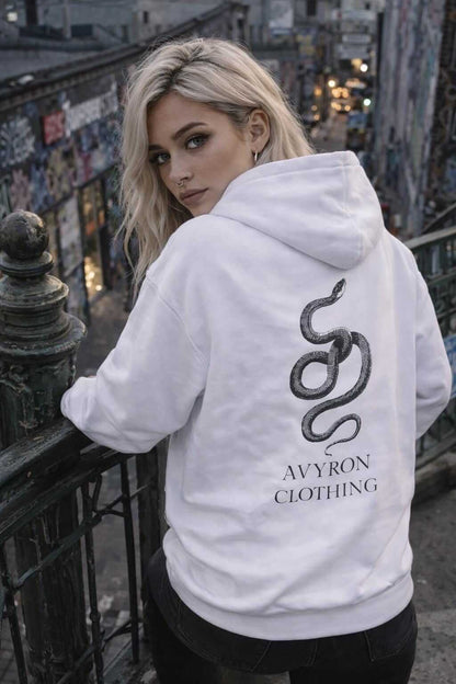 Avyron Clothing serpent snake illustration back graphic hoodie streetwear
