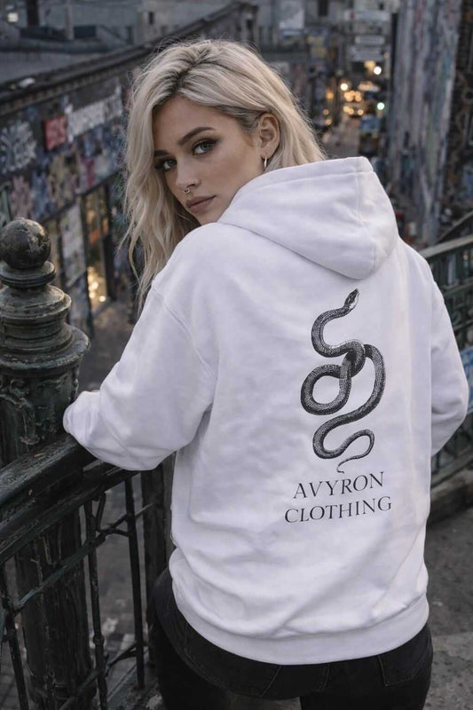 Avyron Clothing serpent snake illustration back graphic hoodie streetwear