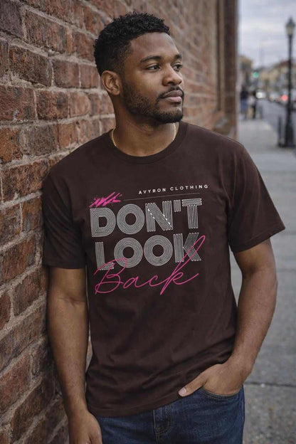 Avyron Clothing don’t look back retro script typography tee