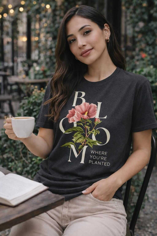 Avyron Clothing vintage pink hibiscus floral tee