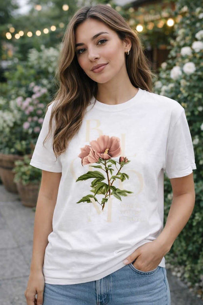 Avyron Clothing vintage pink hibiscus floral tee